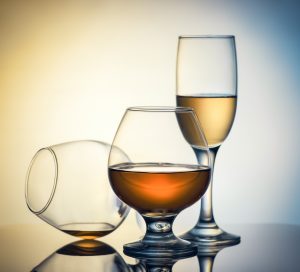 Bourbon in glass